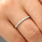Baguettes Half eternity Moissanite Wedding Band