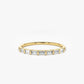 Baguettes Half eternity Moissanite Wedding Band